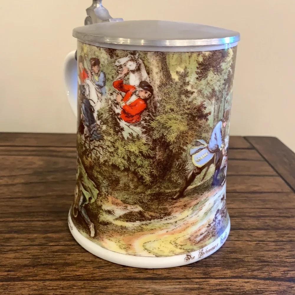 Vintage Lidded English Beer Stein from AK Kaiser